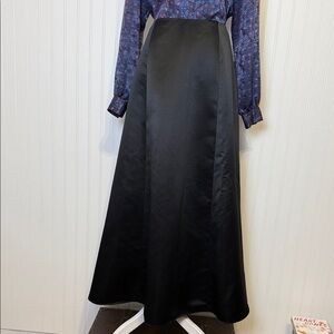 Black Maxi A-line Skirt